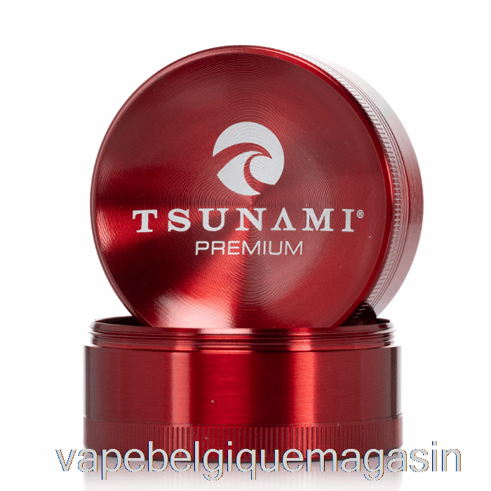 Vape Belgique Tsunami 2,4 Pouces Broyeur Supérieur Encastré 4 Pièces Rouge (63 Mm)